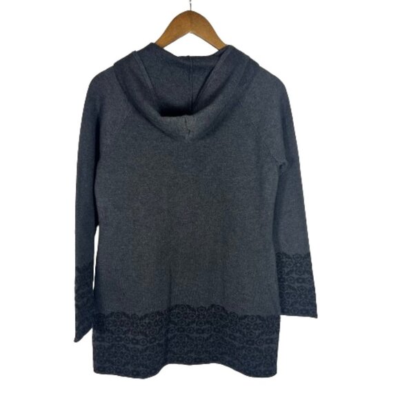 Cynthia Rowley Womens Full Zip Hooded Long Cardigan Sweater Size Medium - Picture 8 of 9